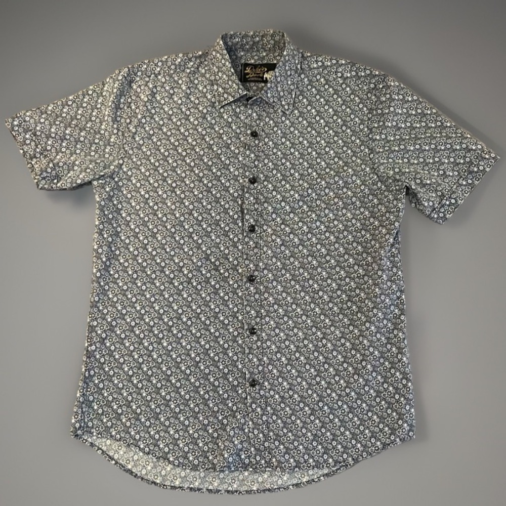 [M] DUKES BARK Casual Gray Patterned Button -Down Shirt || MULTI COLOR